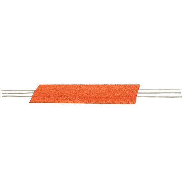 Sandel Cable Protector, 1-1/2 in H, 3 ft L, 8 in W, 1 Channel, PVC, Glow in the Dark Bright Orange, 75 PK - 2313