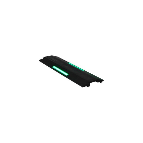 Elasco Products Cable Protector, 1-1/2 in H, 36 in L, 10-1/2 in W, 1 Channel, Polyurethane, Black - ED1010-BK-GLOW