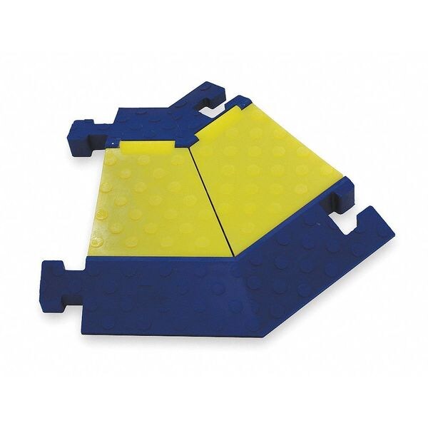 Hubbell Wiring Device-Kellems Cable Protector 45 Deg Left Turn, 2-3/8 in H, 25 in L, 20 in W, 5 Channel, Polyurethane - HBLTT545LB