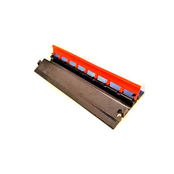 Elasco Products Cable Protector, 2-1/2 in H, 36 in L, 14 in W, 1 Channel, Polyurethane, Black, Orange with Stripes - MG1200