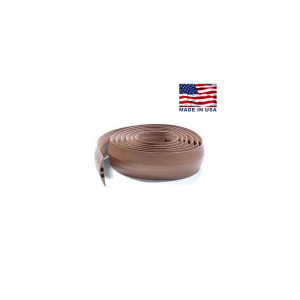 Electriduct Cable Protector, 7/16 in H, 12 ft L, 2-3/4 in W, 2 Channel, Rubber, Brown - D-3-12-BN