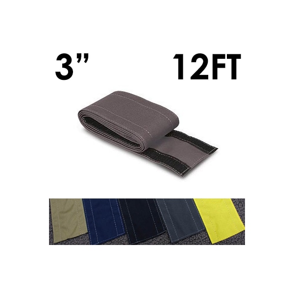 Electriduct Carpet Cable Cover, 12 ft L, 3 in W, 1 Channel, Nylon, Gray - CC-SC-3-12-GY