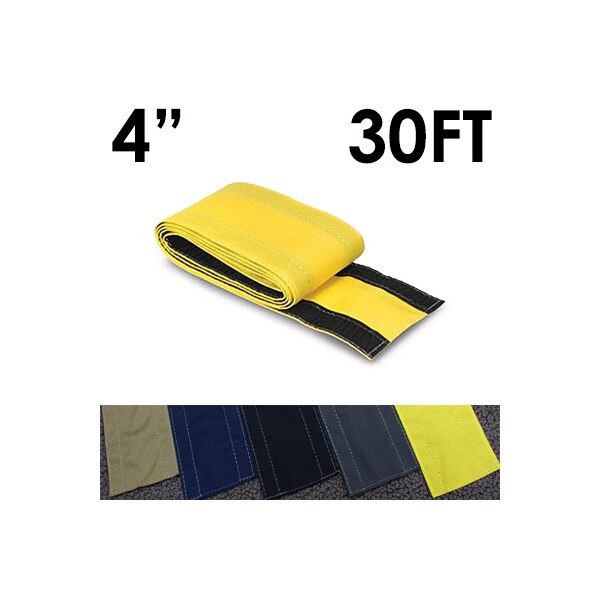 Electriduct Carpet Cable Cover, 30 ft L, 4 in W, 1 Channel, Nylon, Yellow - CC-SC-4-30-YL