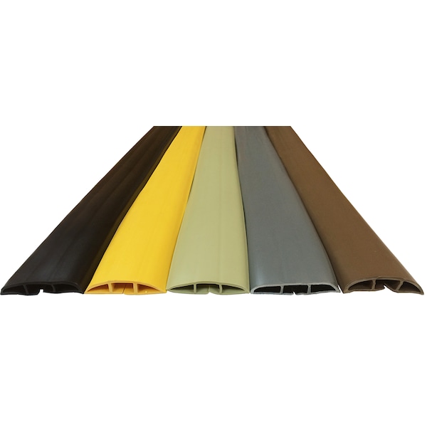 Electriduct Cable Protector, 0.45 in H, 50 ft L, 2.90 in W, 3 Channel, Plastic, Black - CC-PL-MED-50-BK