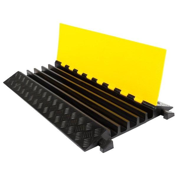 Electriduct Cable Protector, 3 in H, 3 ft L, 23-1/2 in W, 5 Channel, Rubber - CP-RPS-517