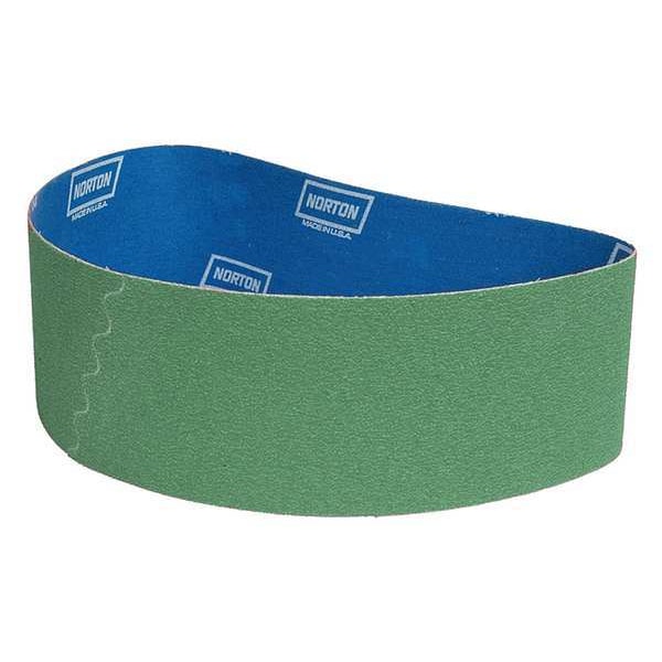 Norton Abrasives Sanding Belt, Recubierto, 6 pulgadas de ancho, 48 pulgadas de largo, 60 granos, Grueso, Alúmina de Zirconio, BlueFire R884P, Verde - 78072727256