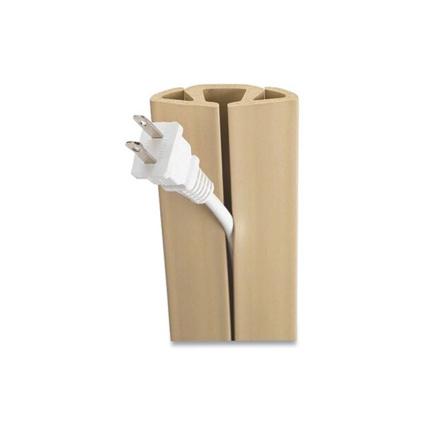 Rubbo International Cable Protector, 5 ft L, 2.60 in W, 3 Channel, Beige - UTWCP501BG