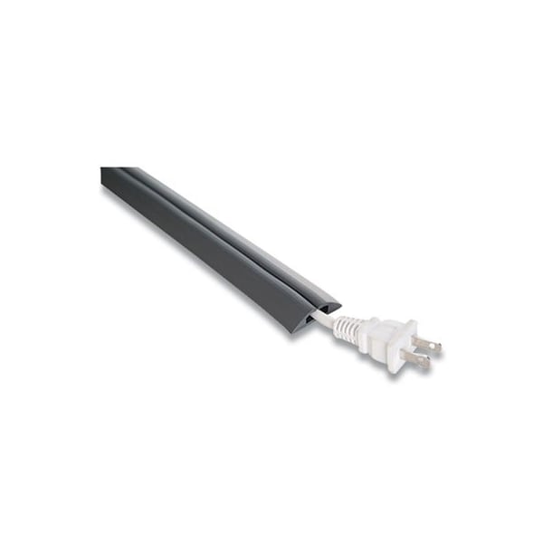 Rubbo International Carpet Cable Cover, 5 ft L, 1.60 in W, 1 Channel, Gray - UTWCPM5GY