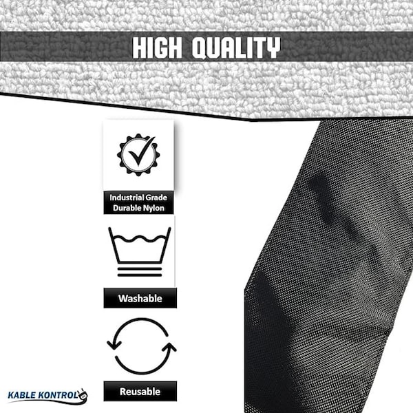 Kable Kontrol Carpet Cable Cover, 6 ft L, 4 in W, Nylon, Black - KK-CCC-4X6-BK