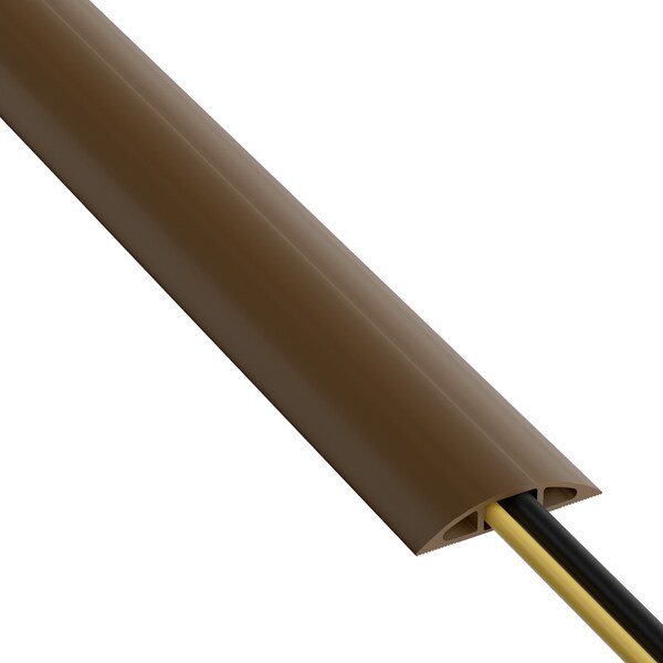 D-Line Cable Protector, 1/2 in H, 30 ft L, 2-3/8 in W, 1 Channel, PVC, Beige - US/CC-3/9M