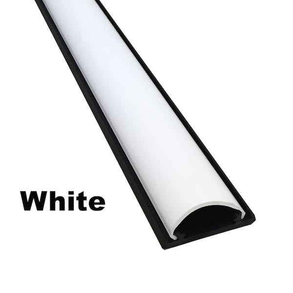 Electriduct Cable Protector, 5/8 in H, 36 in L, 2-3/8 in W, 1 Channel, PVC, White - CC-CS-STU-1-WT