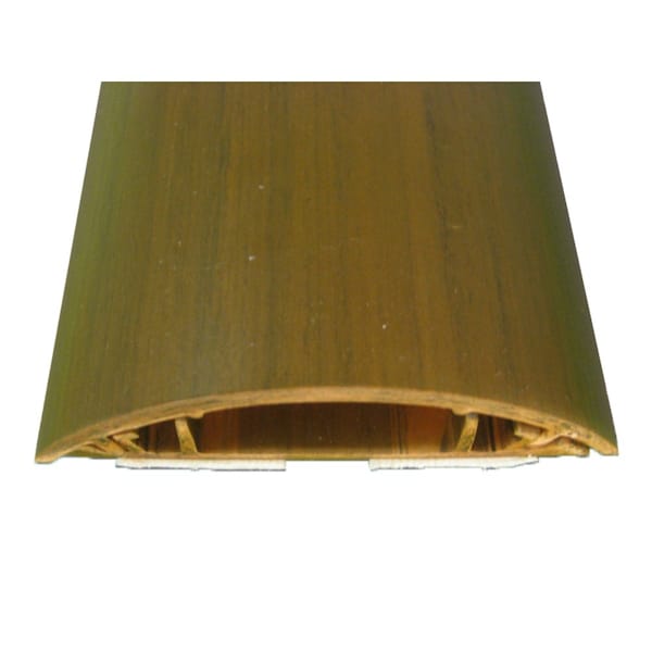 Kable Kontrol Cable Protector, 1/2 in H, 3 ft L, 2-1/2 in W, 1 Channel, PVC, Dark Oak - FC9552
