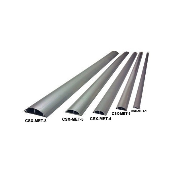 Electriduct Cable Protector, 0.70 in H, 59 in L, 3 in W, 2 Channel, Aluminum - CSX-MET-5