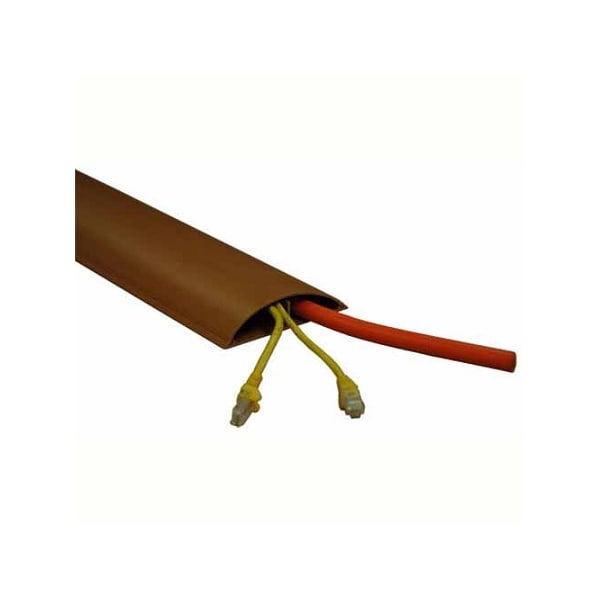 Electriduct Cable Protector, 1-3/16 in H, 3 ft L, 4-3/4 in W, 2 Channel, PVC, Brown - CSX-5-36-BN