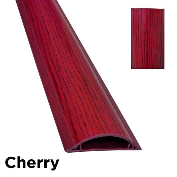 Switch On Cable Protector, 3/4 in H, 3 ft L, 2-3/4 in W, 1 Channel, PVC, Cherry Wood - SW3566104