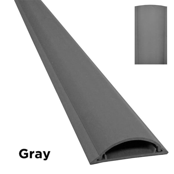 Switch On Cable Protector, 0.45 in H, 31 in L, 1.20 in W, 1 Channel, PVC, Gray - SW3572598