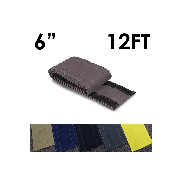 Electriduct Carpet Cable Cover, 12 ft L, 6 in W, 1 Channel, Nylon, Gray - CC-SC-6-12-GY