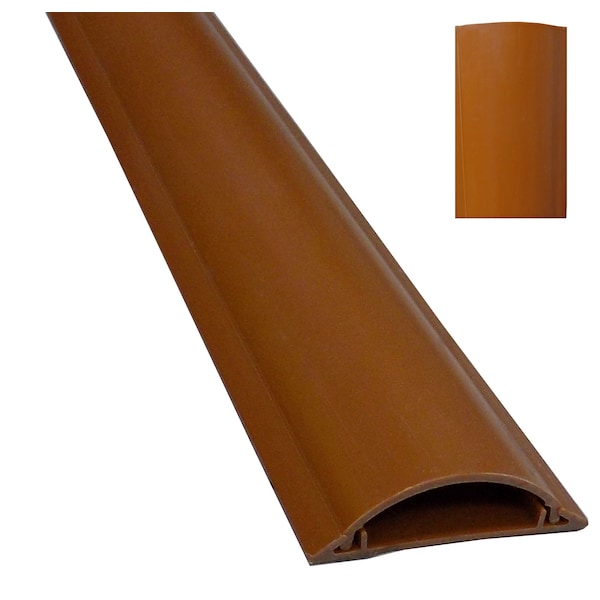 Electriduct Cable Protector, 9/16 in H, 31 in L, 2 in W, 1 Channel, PVC, Terracotta - CSX-2-31-TC