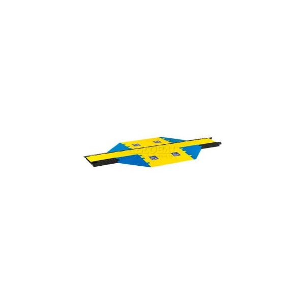 Justrite Cable Protector Kit, 1-7/8 in H, 111.13 in L, 5-1/4 in W, 5 Channel, Blue, Yellow - WSA-125-KIT1-HS