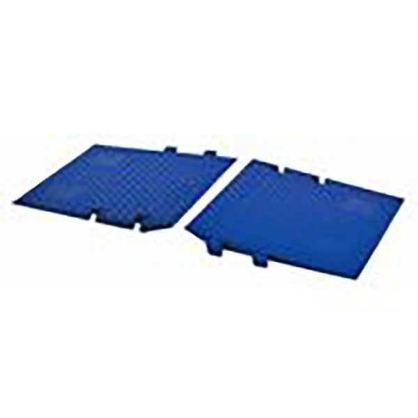 Zoro Select Cable Ramp, 2-1/4 in H, 38-1/2 in L, 21-3/4 in W, 1 Channel, Polyurethane, Blue, 1 PR - CPRP-1X125-BLU