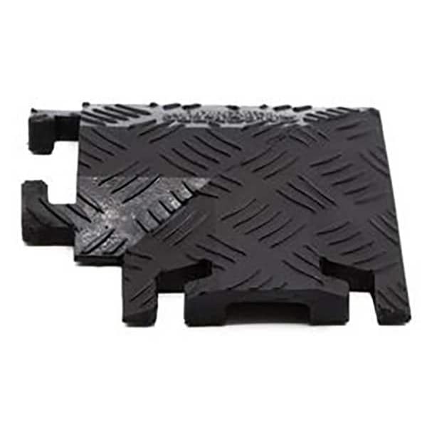 Fastlane Cable Protector 90 Deg Left Turn, 3/4 in H, 7 in L, 7 in W, 1 Channel, Polyurethane, Black - FL90LT1X1.5-B