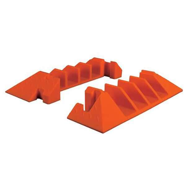 Linebacker Cable Protector, 3-3/4 in H, 1-5/8 ft L, 2-3/4 in W, 4 Channel, Polyurethane, Orange - CPEC4X300-O