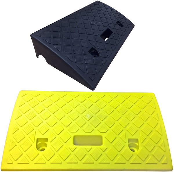 Electriduct Cable Ramp, 4 in H, 10-1/2 in L, 19-1/4 in W, 1 Channel, Polypropylene, Yellow - CR-RPS-PP4-YL