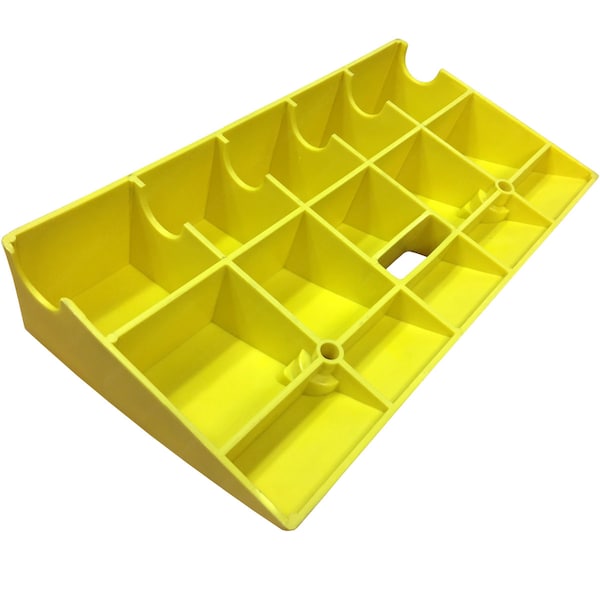 Electriduct Cable Ramp, 4 in H, 10-1/2 in L, 19-1/4 in W, 1 Channel, Polypropylene, Yellow - CR-RPS-PP4-YL