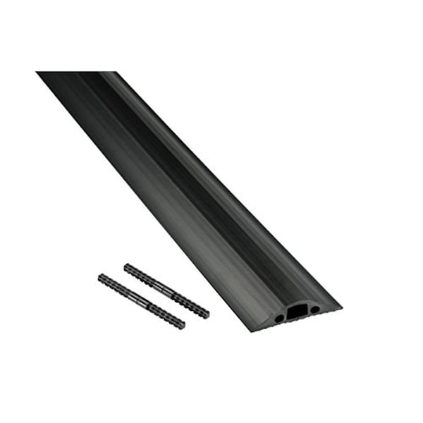 Ezgeneration DLN 2.63 in. Duty Linkable Floor Cord Cover Cable Cavity, Black - Medium - EZ2659402