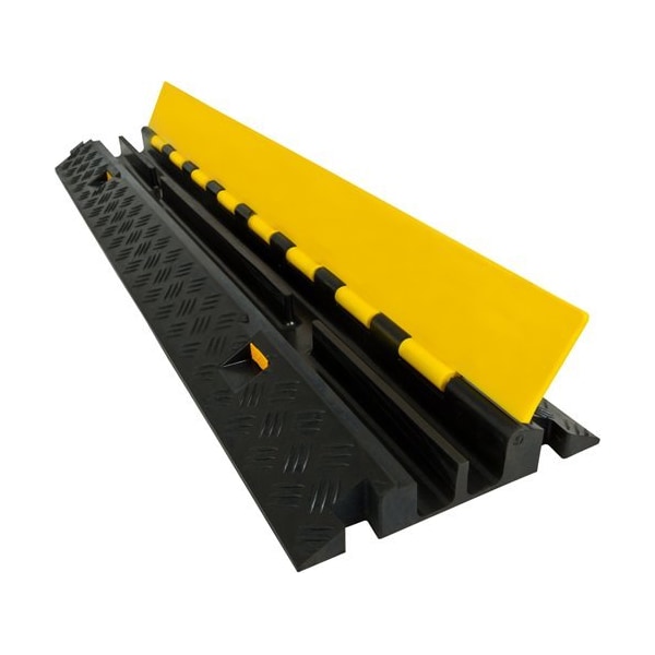 Electriduct Cable Protector, 1.90 in H, 40 in L, 10 in W, 2 Channel, Rubber - CP-RPS-212