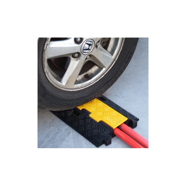 Electriduct Cable Protector, 1.90 in H, 40 in L, 10 in W, 2 Channel, Rubber - CP-RPS-212