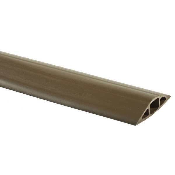 Hubbell Wiring Device-Kellems Cable Protector, 9/16 in H, 10 ft L, 2-3/4 in W, 1 Channel, PVC, Brown - FT2BR10
