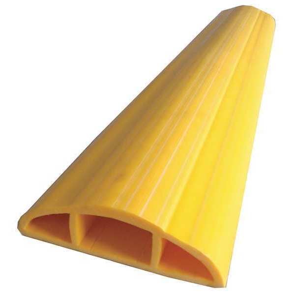 Power First Cable Protector, 1-5/8 in H, 5 ft L, 5-1/4 in W, 1 Channel, PVC, Yellow - 4CEH6