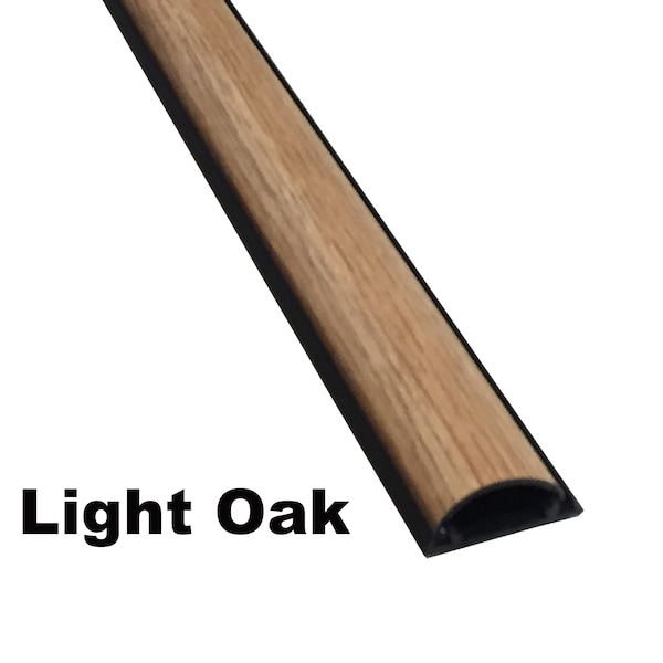 Electriduct Cable Protector, 5/8 in H, 36 in L, 2-3/8 in W, 1 Channel, PVC, Light Oak - CC-CS-STU-1-LO