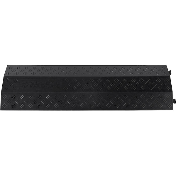 Global Industrial Cable Protector, 1-9/16 in H, 39-3/8 in L, 11-13/16 in W, 1 Channel, Pvc, Black - 670625