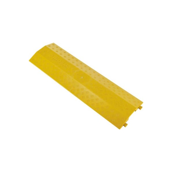 Gec Cable Protector, 1-9/16 in H, 39-3/8 in L, 11-13/16 in W, 1 Channel, PVC, Yellow - 670624
