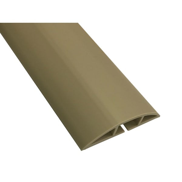 Kable Kontrol Cable Protector Kit, 0.60 in H, 6 ft L, 2.59 in W, 1 Channel, PVC, Tan - WC315