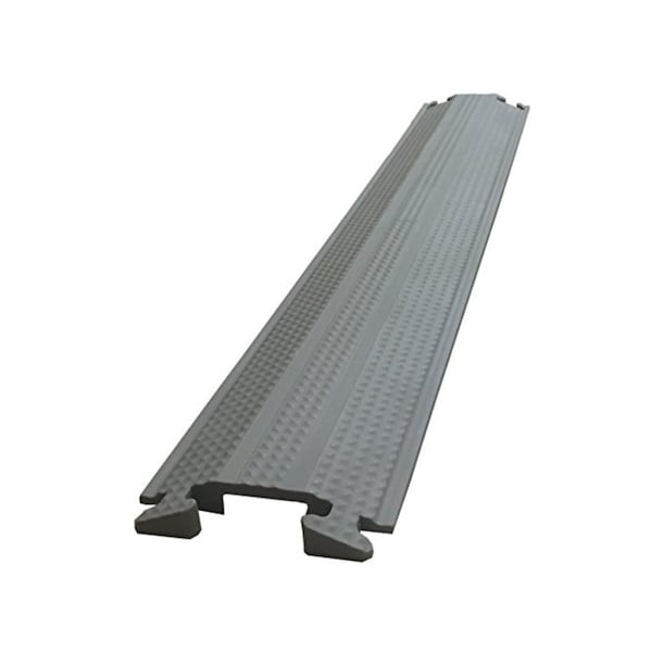 Kable Kontrol Cable Protector, 1 in H, 5 ft L, 5-1/4 in W, 1 Channel, Rubber, Gray - FCC999-60-GRAY
