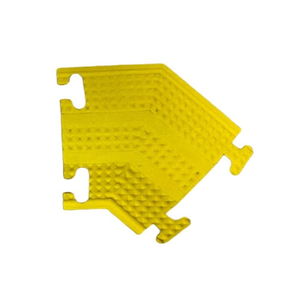 Kable Kontrol Cable Protector 45 Deg Right Turn, 1 Channel, Rubber, Yellow - FCC999-ELR-YELLOW