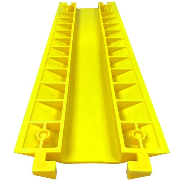 Electriduct Cable Ramp, 1-1/2 in H, 37-1/4 in L, 11 in W, 1 Channel, PVC, Yellow - DO-EZ-RUNNER-1CH-YL