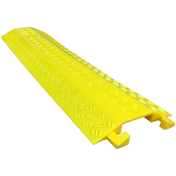 Electriduct Cable Ramp, 1-1/2 in H, 37-1/4 in L, 11 in W, 1 Channel, PVC, Yellow - DO-EZ-RUNNER-1CH-YL