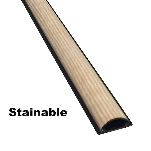 Electriduct Cable Protector, 5/8 in H, 36 in L, 2-3/8 in W, 1 Channel, PVC, Stainable - CC-CS-STU-1-SB