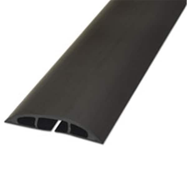 D & H Distributing Cable Protector, 1/2 in H, 72 in L, 2-1/2 in W, Black - MA2659653
