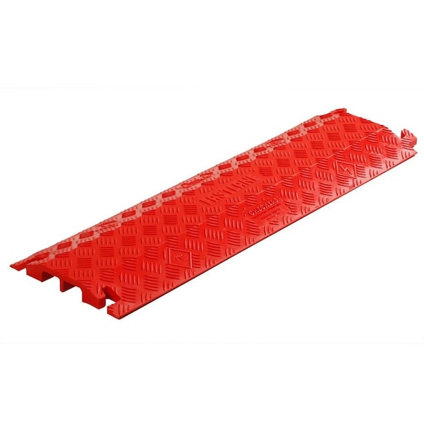 Checkers Cable Protector, 1-1/2 in H, 36 in L, 10-3/4 in W, 2 Channel, Polyurethane, Black - PLS1550-BK