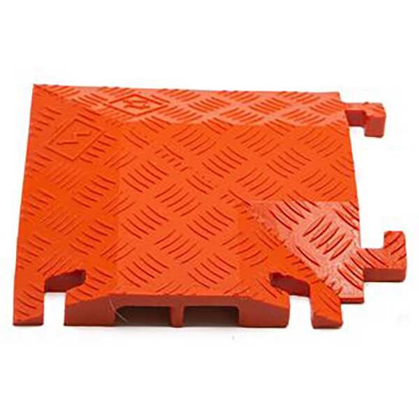 Fastlane Cable Protector 90 Deg Right Turn, 1-1/2 in H, 12 in L, 12 in W, 2 Channel, Polyurethane, Orange - FL90RT2X1.75-O