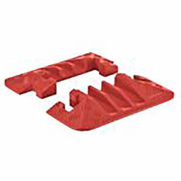 Checkers Cable Protector, 3 in H, 19-3/4 in L, 14-1/2 in W, 3 Channel, Polyurethane, Orange, 1 PR - CPEC3X225-O