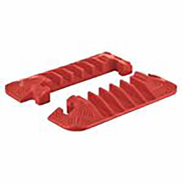Checkers Cable Protector, 2-1/4 in H, 20 in L, 19-5/8 in W, 5 Channel, Polyurethane, Orange, 1 PR - CPEC5X125-O