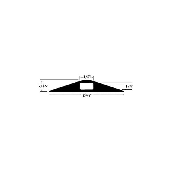 Electriduct Cable Protector, 7/16 in H, 12 ft L, 2-3/4 in W, Rubber, Brown - D-1-12-BN