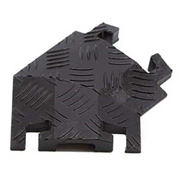 Fastlane Cable Protector 45 Deg Right Turn, 3/4 in H, 7 in L, 5-1/4 in W, 1 Channel, Polyurethane, Black - FL45RT1X1.5-B