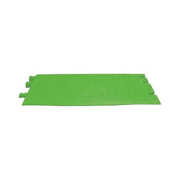 Checkers Hi-Viz Cable Ramp, 1-7/8 in H, 36 in L, 20.38 in W, 5 Channel, Urethane, Green - WSA-125RFAH-FLG